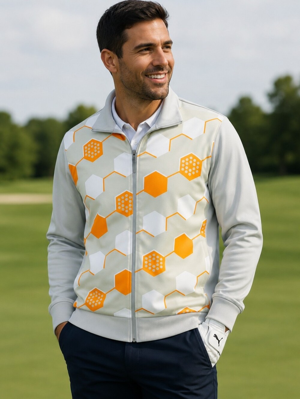 Puma Golf Graphic Track jacket Size Large